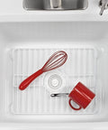 Heavy Duty Kitchen Sink Protector Grid 16 x 12.3 x 1 Inches White With Rust Resistant Coating Shields Sink Base from Scratches and Dents