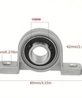Heavy Duty Self Aligning Zinc Alloy Steel Ball Mounted Pillow Block Insert Bearing Cast Iron Housing High Wear Resistant Chrome Steel Smooth Low Noise For Industrial Machinery Sick Durability Long Life Tight Fit High Load Capacity Built To Last 16mm bore