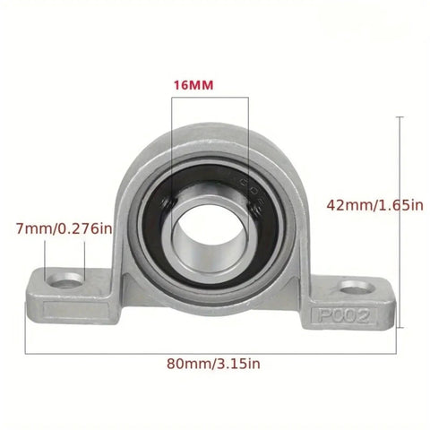 Heavy Duty Self Aligning Zinc Alloy Steel Ball Mounted Pillow Block Insert Bearing Cast Iron Housing High Wear Resistant Chrome Steel Smooth Low Noise For Industrial Machinery Sick Durability Long Life Tight Fit High Load Capacity Built To Last 16mm bore