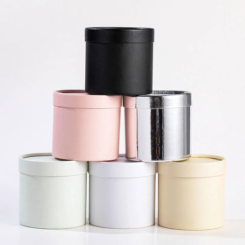 Round Cardboard Gift Boxes With Lid For Weddings And Parties Rose Flower Packaging Decor Versatile Gift Box 12x12x12 cm