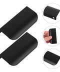 Matte Black Hidden Edge Pull Cabinet Drawer Handles 12 Pieces Aluminum Alloy 80mm Back Mount Concealed Hardware For Kitchen Wardrobe Cupboards