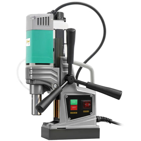 Zhimei Magnetic Drill Press 1450W Motor 1.57 Inch Boring Diameter Electric Metal Drilling Machine 820 Rpm industrial drill with controls.