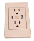Heavy Duty Wall Outlet With Fast Usb And Type C Ports Built Tough With Flame Retardant Pc Panel And Reinforced Steel Frame for dependable home power distribution upgrades.