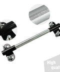 Heavy Duty Wheelbarrow Axle And Bracket Set Built Tough From Carbon Steel With 10x0.63 Inch Axle And 2.1x3.3 Inch Brackets Fits Five Eighths Inch Wheelbarrow Axle Bolts And Nuts shown with close-up details of axle and brackets