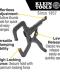 6 Inch C Clamp Locking Pliers With Standard Jaws And Intuitive Thumb Knob For Home Shop And Woodworking Projects, black tool
