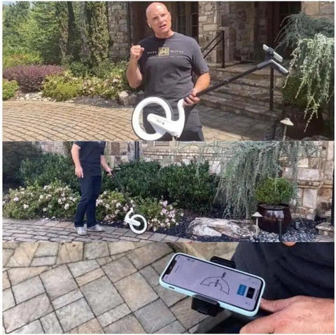 Digital Mapping Wheel With Integrated Spray Paint For Zero Sweat Yardage Tracking App Synced Distance Measuring Reading Feet Inches Yards Meters Curves Straight Lines Boss Level Precision Layout Tool