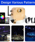 Twinkle 16W RGBW Fiber Optic Star Headliner Kit For Car And Home Ceilings, 420 Fiber Strands, Bluetooth Control, various patterns