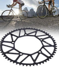 130 BCD Aluminum Alloy Narrow Wide Chainring For Road And Mountain Bikes shown on road, 50T 52T 54T 56T 58T Direct Replacement Sprocket