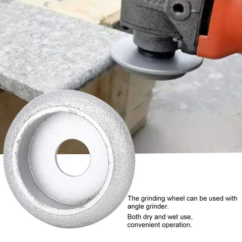 Brazed Diamond Grinding Wheel 7.3cm for Stone Marble Ceramic Dry Or Wet Use with Angle Grinder Heavy Duty Edging Abrasive Pro Grade