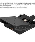 60x60mm Linear Stage Actuator With Manual Goniometer For Precision Alignment, Pro Grade, Aluminum Alloy Black Anodized Finish