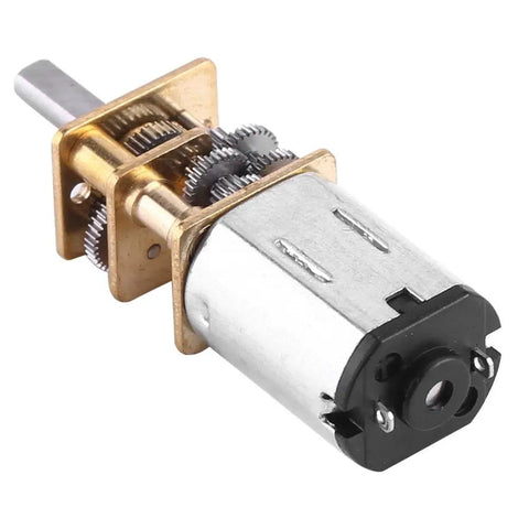 High Torque Full Metal Gears DC Gear Motor, 6V 3 Speed Reduction Box, showing metal construction and compact design for RC projects.