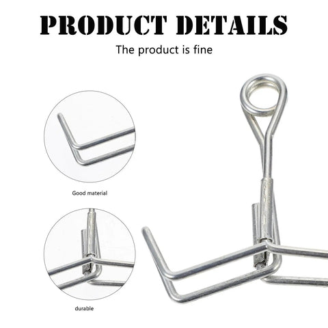 Close-up of silver 10 Pack Spring Water Flow Control Tube Clips For Lab Tubing Built To Last Durable Hose Clamps Easy To Use Tube Clips