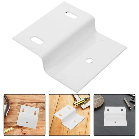 Heavy Duty Z Shaped Shelf Brackets For Cabinets And Tile Walls, Moisture-Proof Iron Right-Angle Fasteners, top view close-up