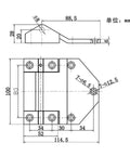 Premium Professional Grade 304 Stainless Steel Hinge Built Damn Tough For Trucks Trailers And Cargo Containers All Weather Load Bearing Cabinet Door Hardware diagram with detailed dimensions