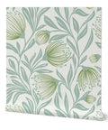 Top Shelf Botanical Modern Wallpaper With A Smooth Matte Linen Texture Pvc Free Heavy Duty Covering For Kitchens Baths Or Hallways Paste To Paper Built Tough For Daily Grind Ordered Fresh Just For You, featuring floral design on a light background.