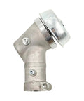 Beefy Gearbox Drive Head Assembly for Grass Trimmer and Brush Cutter, aluminum and steel, angled side view