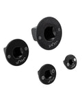 Ultra Compact 4 Piece Low Profile Socket Adapter Set For Auto Repair And DIY Tunes, black metal adapters on white background