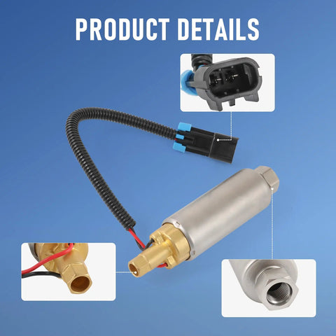 Beefed Up High Pressure Electric Fuel Pump Replacement For EFI MPI V6 V8 Marine Engines 305 350 454 502 4.3 5.0 5.7 7.4 8.2