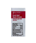 First Aid Only First Aid/Burn Cream sachet; white packet with red label, aloe antiseptic pain relief, net wt 0.9 g (1/32 oz)