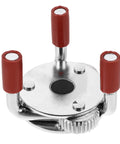 Pro Grade Hella Rugged Stainless Steel Smoke Transducer Removal Tool With Heavy Duty Grippers top view showing structure and design.