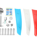 Components of 400W 24V Helix Maglev Wind Turbine With Three Blade Controller For Boats Gazebos And Homes Off Grid Ready Premium ABS Blades