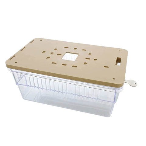 Lockable XL Air Conditioning Thermostat Cover Box With Key Clear Plastic Wall Mount Lock Box for HVAC fits 8.2x3.5x4.6"