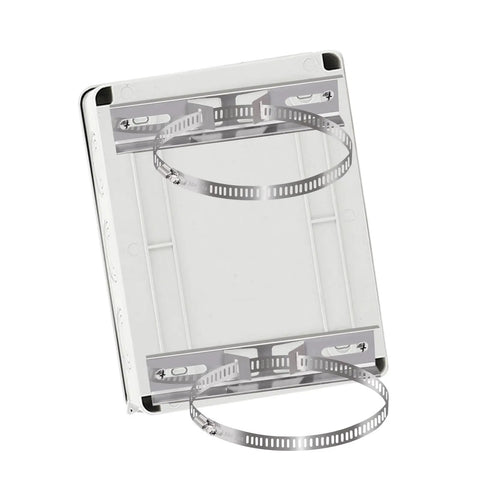 Pole Mounting Kit 304 Stainless Steel With Adjustable 50 To 200mm Clamp Heavy Duty Brackets for outdoor electrical boxes.