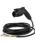 Rock Solid J1772 Level 2 EV Charger Replacement Cable 32 Amp 240 Volt 20 Foot with connector and wires for electric vehicle charging.