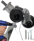 Electric Drill Plate Cutter Nibbler Attachment With Adapter for Sheet Metal Cutting with tools and drill setup