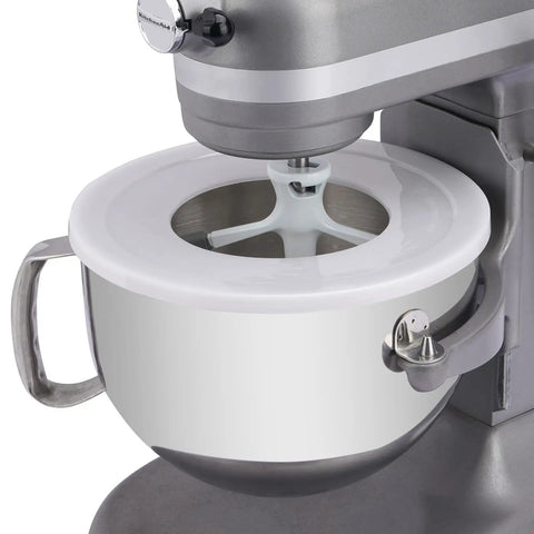 Two Pack 6 Quart Stand Mixer Bowl Covers For Bowl Lift Models Protects Against Splatter Fits KV25G KP26M1X Doubles As Proving And Storage Lid Keeps Batter Mess Contained And Cleanup Quick on gray mixer