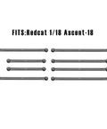 Aluminum Linkage Set for Redcat 1/18 Ascent-18 RC Crawler - Titanium Finish Upgrade Kit displayed on white background