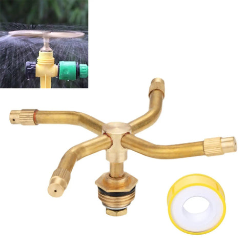 Three Quarter Inch Arm Automatic Rotary Sprinkler For Garden Yard And Lawn 360 Degree No Fuss Sprinkling Low Pressure Water Saving