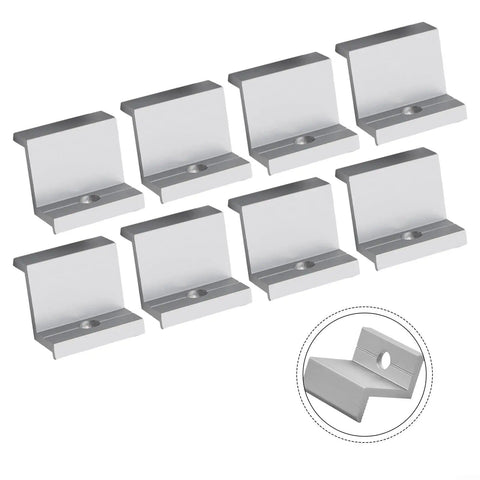 10 Pack Aluminum Solar Panel End Clamps Kit For PV Modules Z Bracket Mounting Clamps For 30 Mm To 45 Mm Frame Heights Rooftop Setup