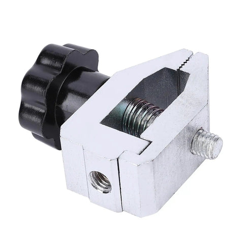 Beefy 500N Push Pull Test Clamp For Tensile Testing, Stainless Steel Force Gauge Fixture With 3.5mm Opening, Rugged Tension Meter Clamp For Lab And DIY, Industrial Strength Grip And Stable Load Bearing, stainless steel jaw clamp with black knob