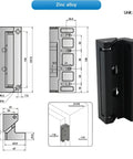 Built Tough As Nails With Zinc Alloy Heavy Duty Convex Hinge Perfect For Gate Or Security Door Job Load Bearing Powerhouse Hardware Technical Drawing