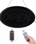 Led Open Sign 23 By 14 Inch With Remote Control Ultra Bright Customer Magnet Electric Display Light Two Modes Flashing And Steady