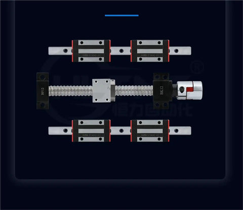 Square Linear Guide Set With SFU1605 Ballscrew, BK BF12 Coupling, Nut Housing 16, Travel Range 20mm To 100mm, Precision Motion Kit For CNC Machines And DIY Rigs, Solid Easy Upgrade For Smooth Repeatable Linear Motion on CNC rail