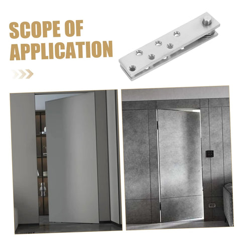 360 Degree Heavy Duty Stainless Steel Invisible Pivot Hinge for Secret Doors and Hidden Bookcases, Sleek Low Profile Design