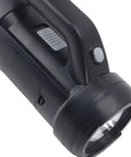 Close-up of the Carbon Steel Flashlight Tool Set With LED Light Compact 7.87 x 3.94 x 5.51 Inch Handy DIY Home Repair Kit handle and LED feature