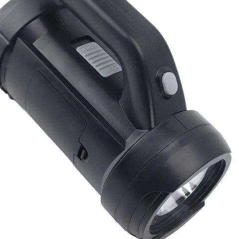 Close-up of the Carbon Steel Flashlight Tool Set With LED Light Compact 7.87 x 3.94 x 5.51 Inch Handy DIY Home Repair Kit handle and LED feature