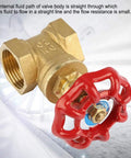 DN20 Brass Gate Valve G Three Fourth Inch Straight Through Rotary Gate Valve 232 PSI with red handle for water oil gas steam