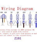Wiring diagram for CDI Box Igniter Module For ATV Quads Beef Up Performance Z191 with connector setup for Predator 90.
