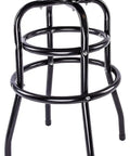 Heavy Duty Bar Stool 28.5 Inch High With 360 Degree Swivel And 14 Inch Wide Vinyl Padded Logo Seat For Garage And Workshop, Supports Up To 300 Lb