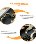 Close-up of Zinc Alloy Door Handle And Drawer Pulls With 64mm Hole Spacing In European Style Antique Bronze Finish