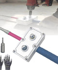 The ULTIMATE Professional Electrician Wire Pulling Assistant Tool with pink and blue handles, lightweight design for easy cable pulling.