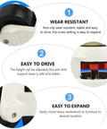 Heavy Duty GD-80F Leveling Casters With 500Kg Load Capacity, close-up of adjustable swivel wheel and leveling screw base