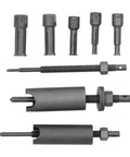 Heavy Duty Inner Bearing Extractor Set Motorcycle Bearing Puller Tool Kit Ten Piece Steel Removal Parts Fits Bike Flywheel Sleeve Bearings 9mm To 23mm threaded steel extractors and puller rods
