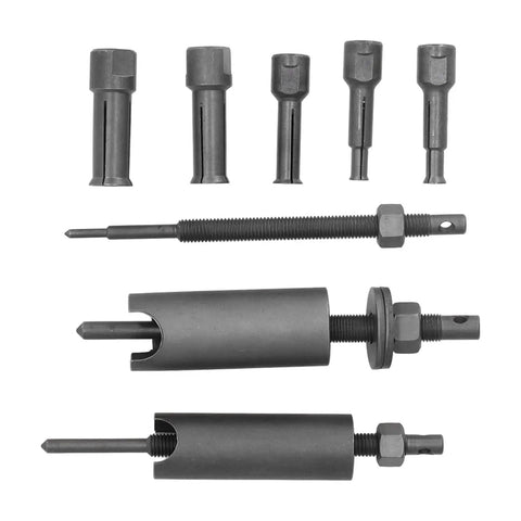 Heavy Duty Inner Bearing Extractor Set Motorcycle Bearing Puller Tool Kit Ten Piece Steel Removal Parts Fits Bike Flywheel Sleeve Bearings 9mm To 23mm threaded steel extractors and puller rods
