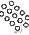 500 Pcs 3 Wave Spring Washers 4x8x0.3mm 65Mn Spring Steel Compression Gasket Kit For Industrial Fastening And Pressure Washer Applications Durable Heavy Duty Fit For Automotive Machinery Maintenance And Equipment Assembly, top view