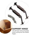 Heavy Duty Universal Lid Support Hinges For Wooden Boxes And Cabinets Snag This Dang Solid 4 Pack Iron Set with screws.